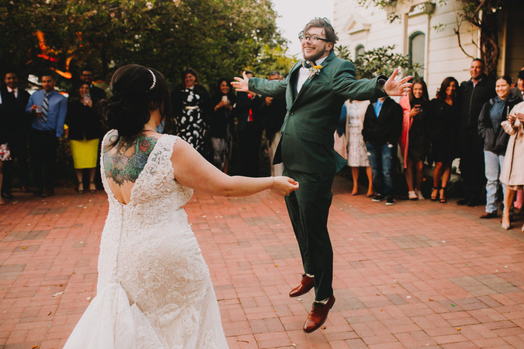Southern California Wedding Photographer favorite moment of LGBTQ wedding couples first dance
