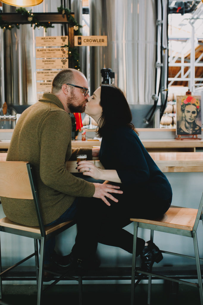 Long Beach California Engagement Session at Trademark Brewing