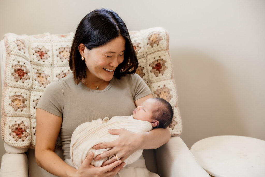 Long Beach In-Home Lifestyle natural light newborn photography